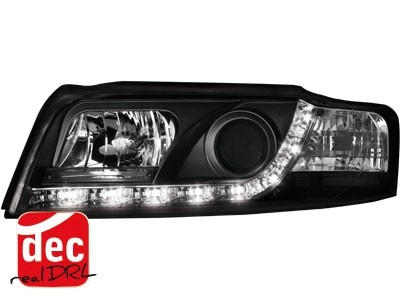 Headlights Audi A4 8E 01-04 Devil Eyes Dlite LED Black