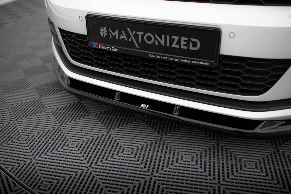 Voorspoiler V.1 Volkswagen Scirocco FL Maxton Glans Zwart