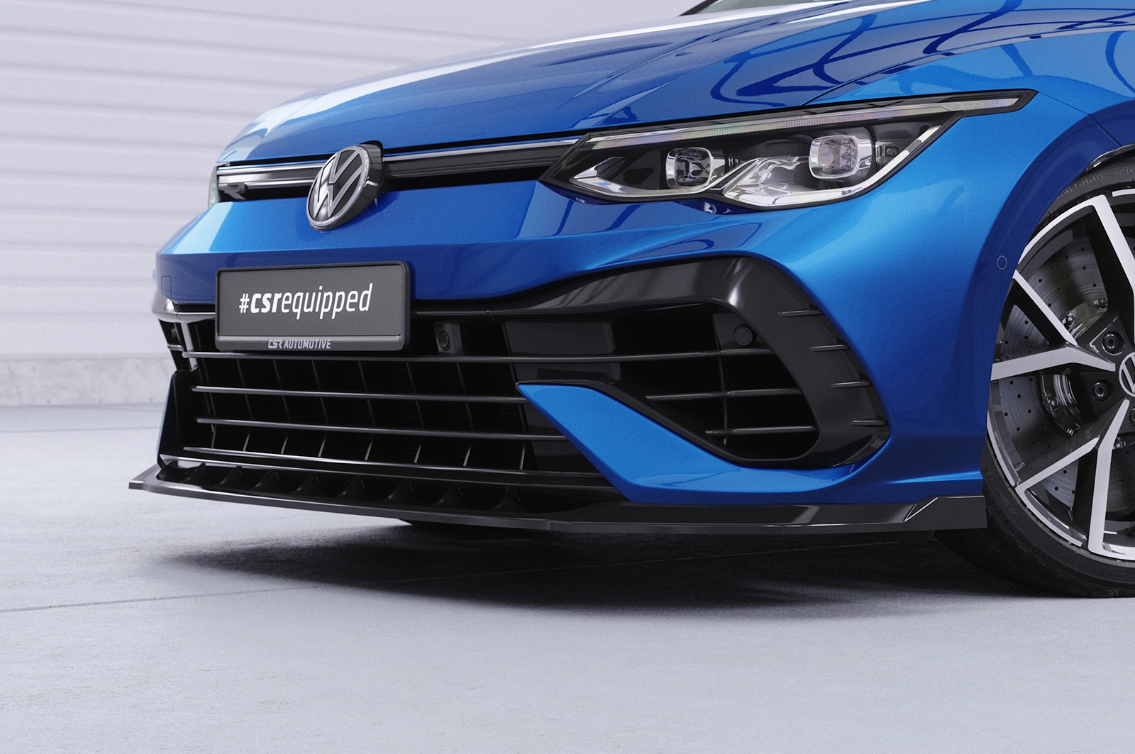 Voorspoiler VW Golf 8 (CD) R glans zwart