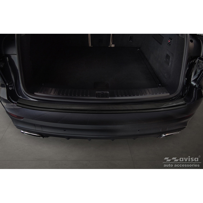 Echt 3D Carbon Achterbumperprotector  Porsche Cayenne III 2017- 'Ribs'