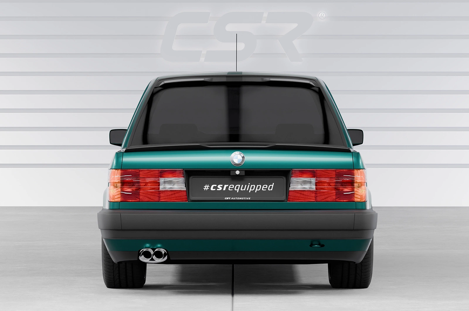 Achterspoiler BMW 3er E30 Coupe glans zwart