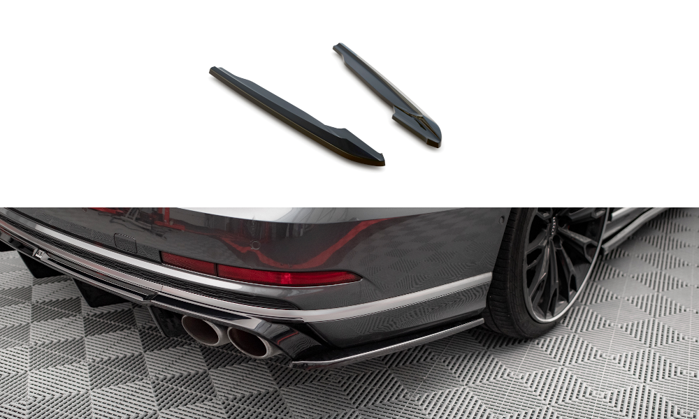Zijdiffusers V.2 Audi S8 D5 Maxton Glans Zwart