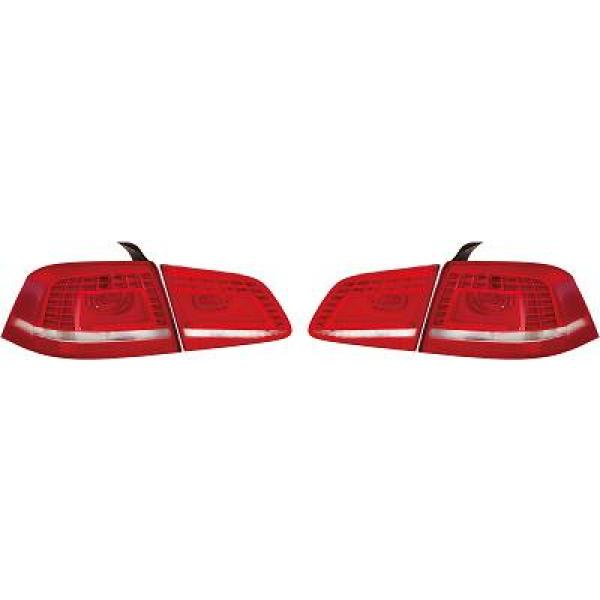Taillights VW Passat B7 10- LED red/clear