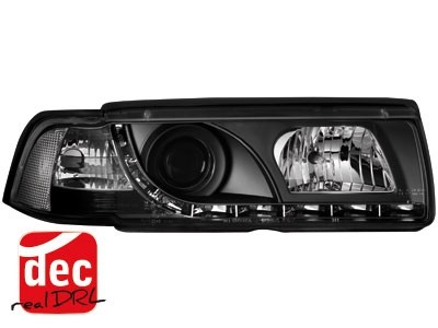 Headlights BMW E36 Coupe/Cabrio 92-98 Devil Eyes Dlite LED Black