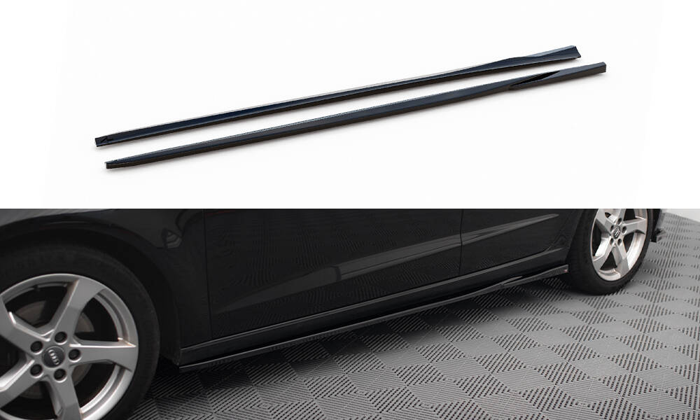 Zijskirts Audi A3 8V Sportback FL 16-20 Maxton Glans Zwart