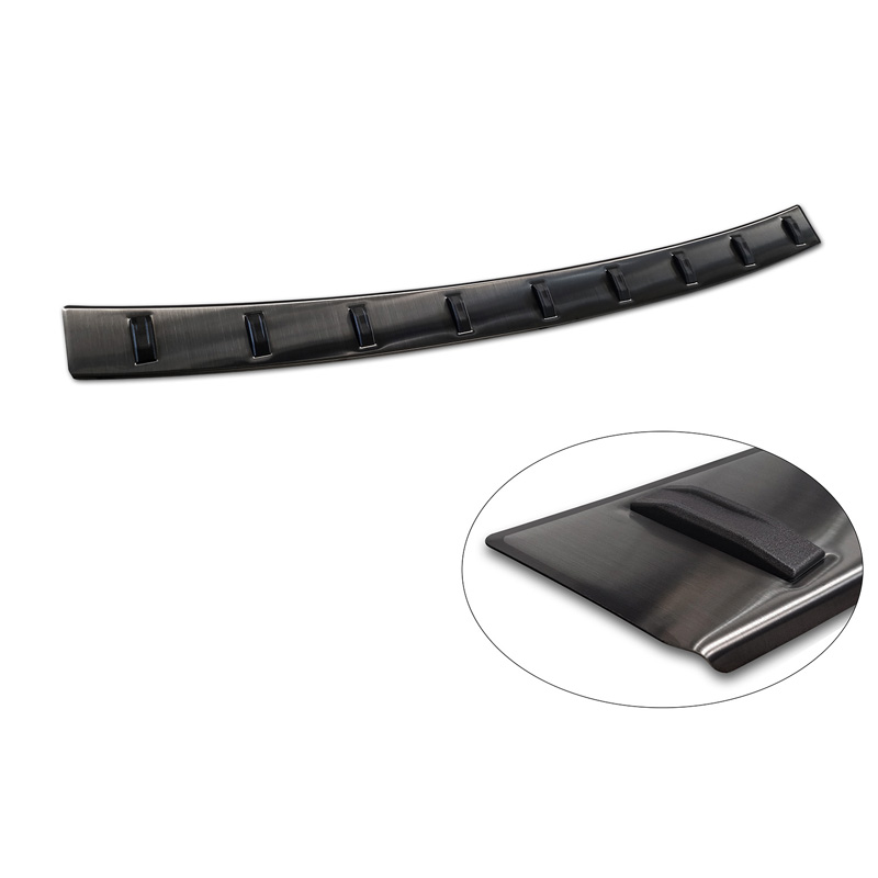 Zwart RVS Achterbumperprotector  BMW 5-Serie G31 FL Touring 2020-2024 excl. M-Sport 'STRONG EDITION'