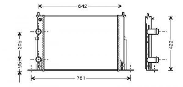 Radiator STILO 01->> 580x401x25 1.8/2.4/1.9JTD +/-AC
