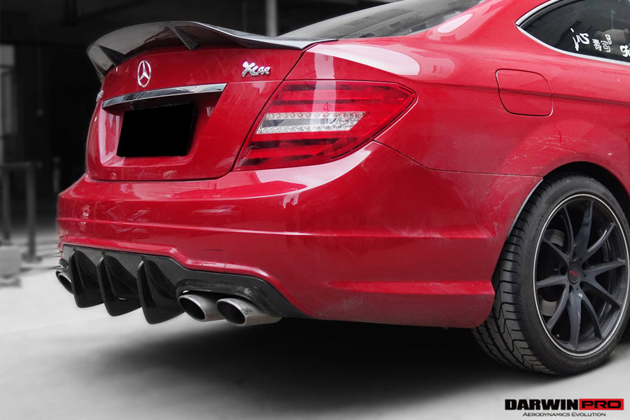 Mercedes Benz W204 C Class Coupe Carbon Fiber Diffuser 2012-2014