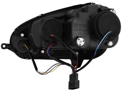 Faros VW Golf V Angel Eyes + LED negro