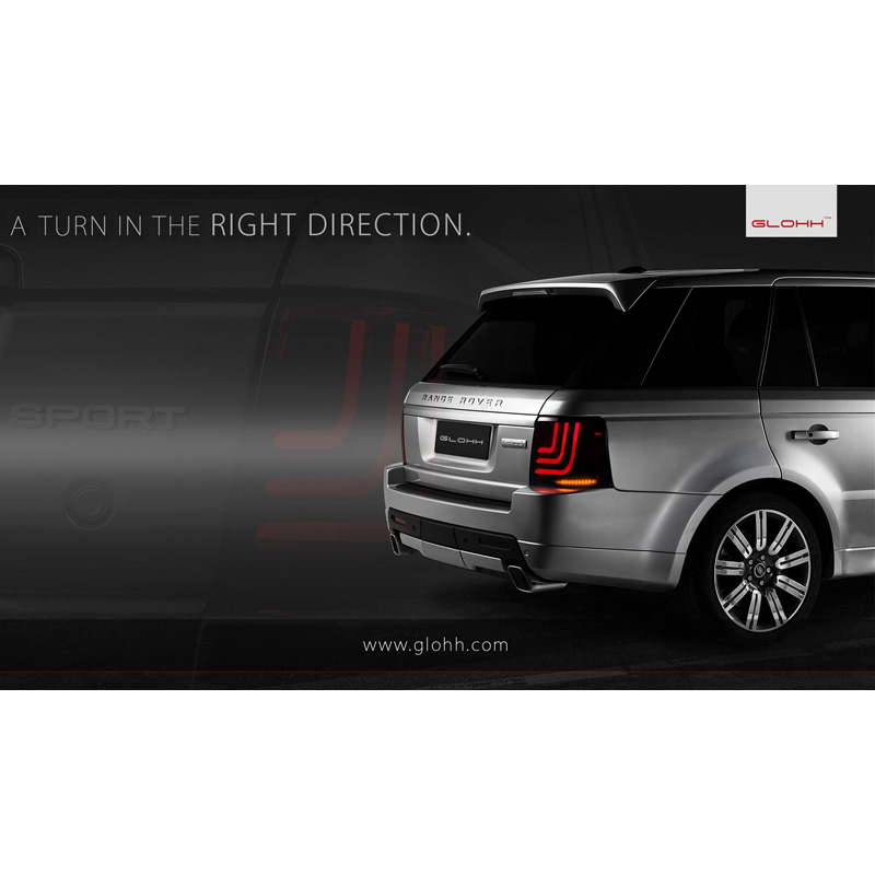 Glohh GL-3 Dynamic LED Achterlichten  Range Rover Sport L320 2005-2009 & 2010-2013 - Rood/Rookgrijs