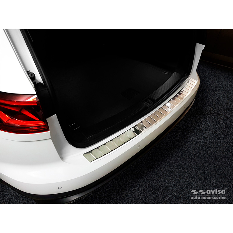 RVS Achterbumperprotector  Volkswagen Touareg III (CR7) 2018- Incl. Facelift 'Ribs'