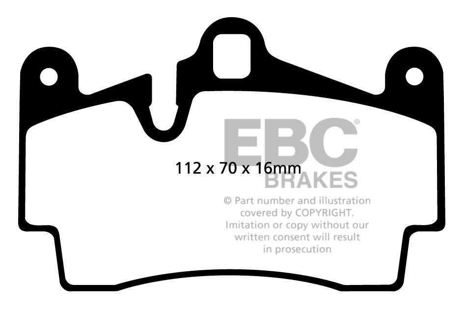 EBC Brakes VW Touareg 3.0 TD 2004-2010 Remblokken achterzijde ye