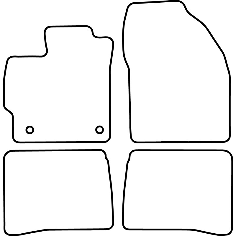 Automatten Velours  Toyota Prius 2012-2016