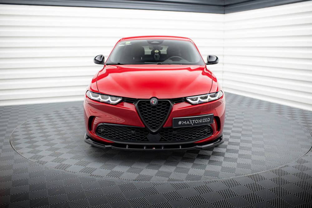 Voorspoiler V.2 Alfa Romeo Tonale Maxton Glans Zwart