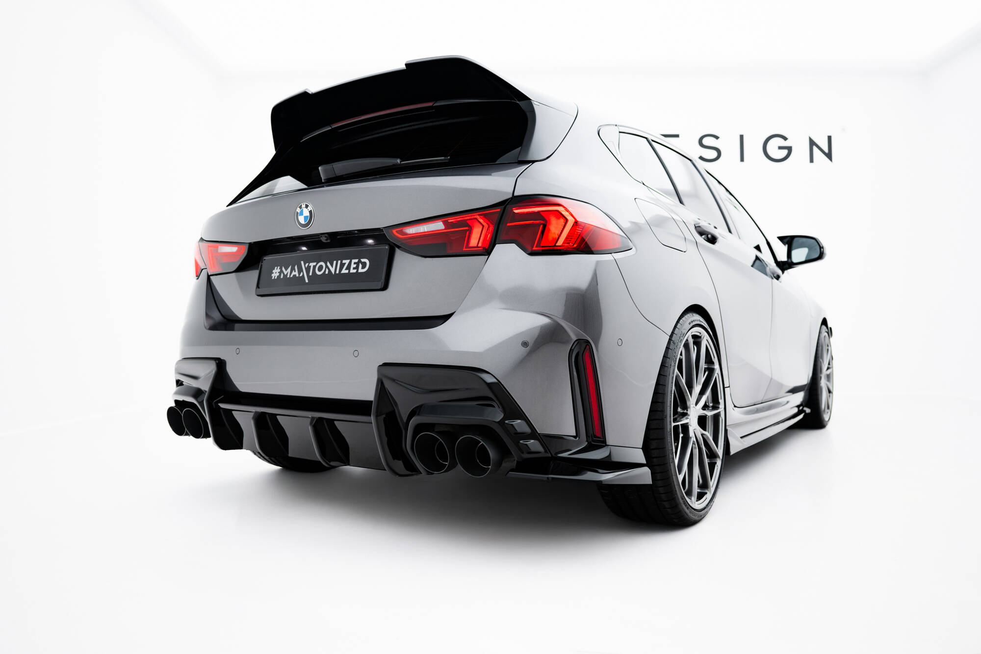 Achter Diffuser BMW M135i F70 Maxton Glanzend zwart