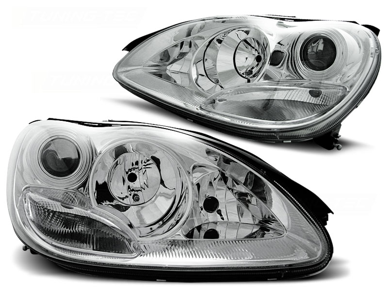 Headlights Mercedes-Benz S-Klasse Typ W220 Bj. 02-05 chome