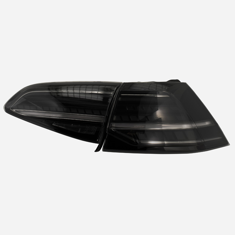 Set LED Achterlichten  Volkswagen Golf VII 2012-2017 & Facelift (7.5) 2017- excl. Variant - Zwart - incl. Dynamic Running Light