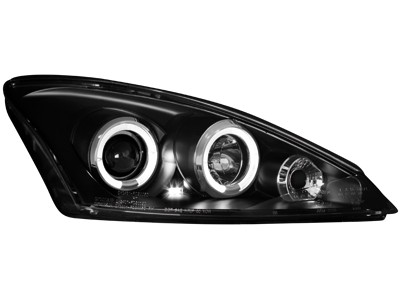 Faros Ford Focus 01-04 Angel Eyes negro
