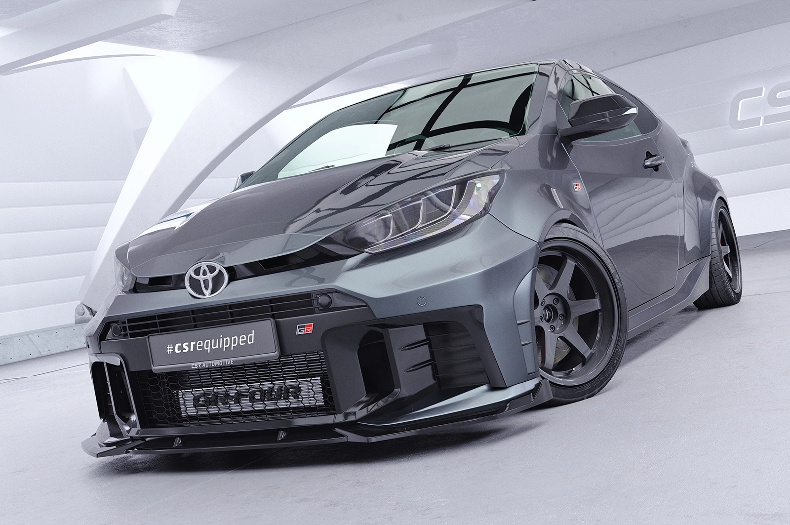 Voorspoiler Toyota GR Yaris glans zwart