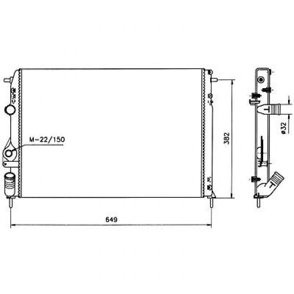 Radiator MEGANE 98->> 1.9D +AC