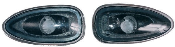 ZIJKnipperlicht set BRAVO 95->> HELDERGLAS/ZWART