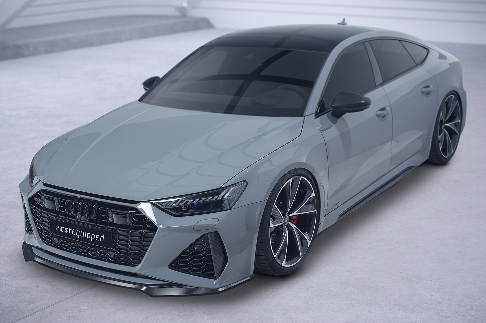 Voorspoiler Audi RS6 C8 / RS7 C8 (4K) CSR Glans Zwart
