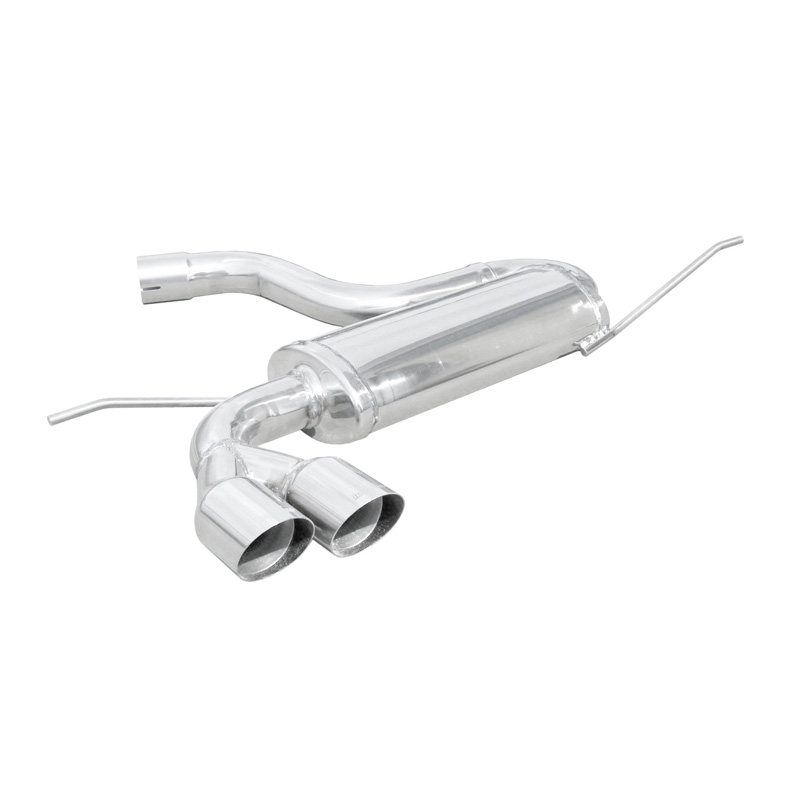 100% RVS Sportuitlaat  Volkswagen Golf V 2.0 TFSi (200pk) 2004- 2x80mm Racing