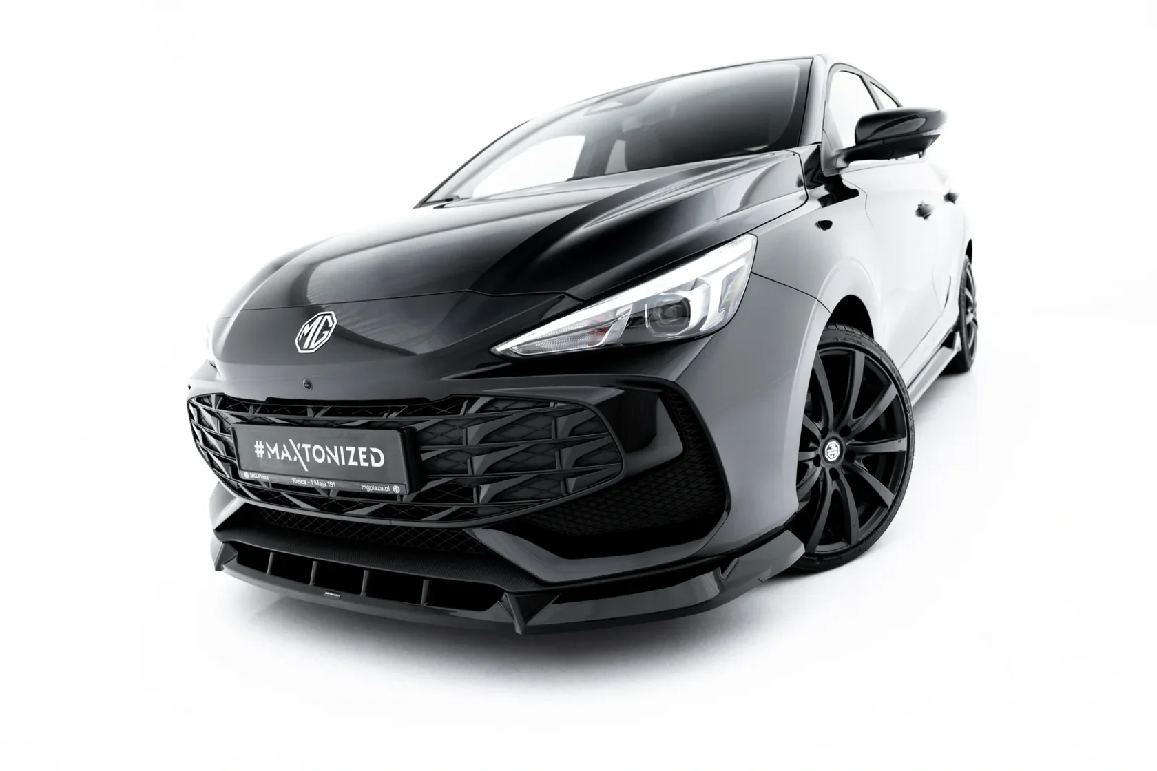 Voorspoiler MG 3 Mk1 Maxton V.2 Glans Zwart