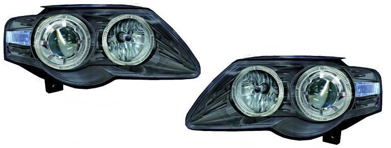 Faros VW Passat 3C Angel Eyes negro
