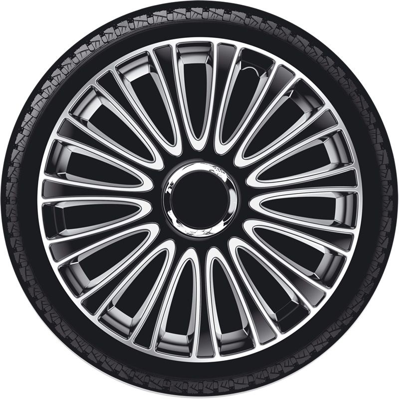 Wieldop set Le Mans 15'' Black/Silver