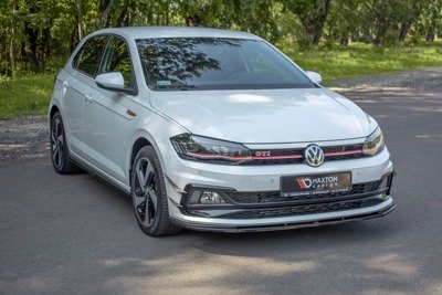 Voorspoiler VW Polo MK6 GTI Glans Zwart