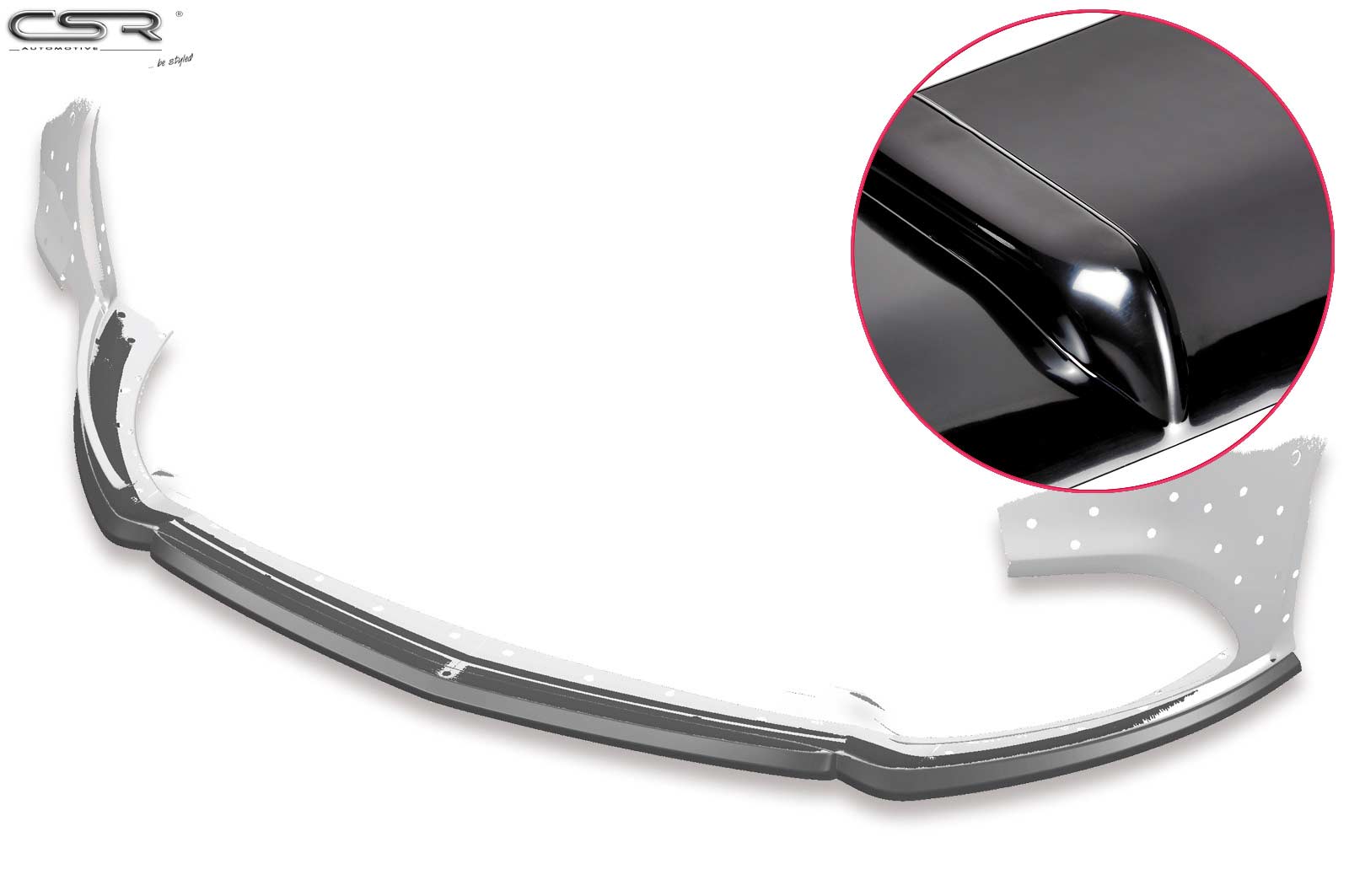 Voorspoiler Mercedes Benz CLA C118/X118 AMG-Line Zwart Glans