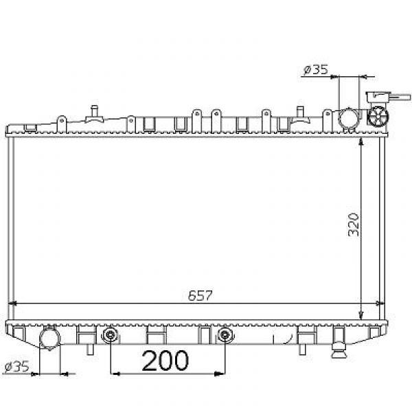 Radiator SUNNY N14/NX.Y10 90-95 320x657 2.0 BENZINE/1.7 DIESEL