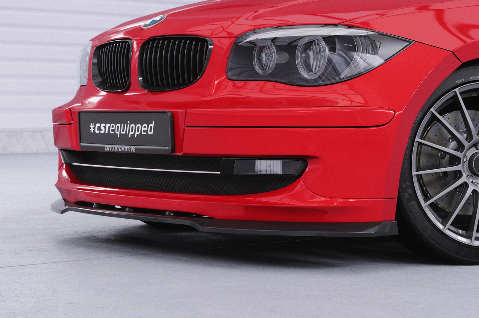 Voorspoiler BMW 1 Serie E81/E87 Glans Zwart – CSR