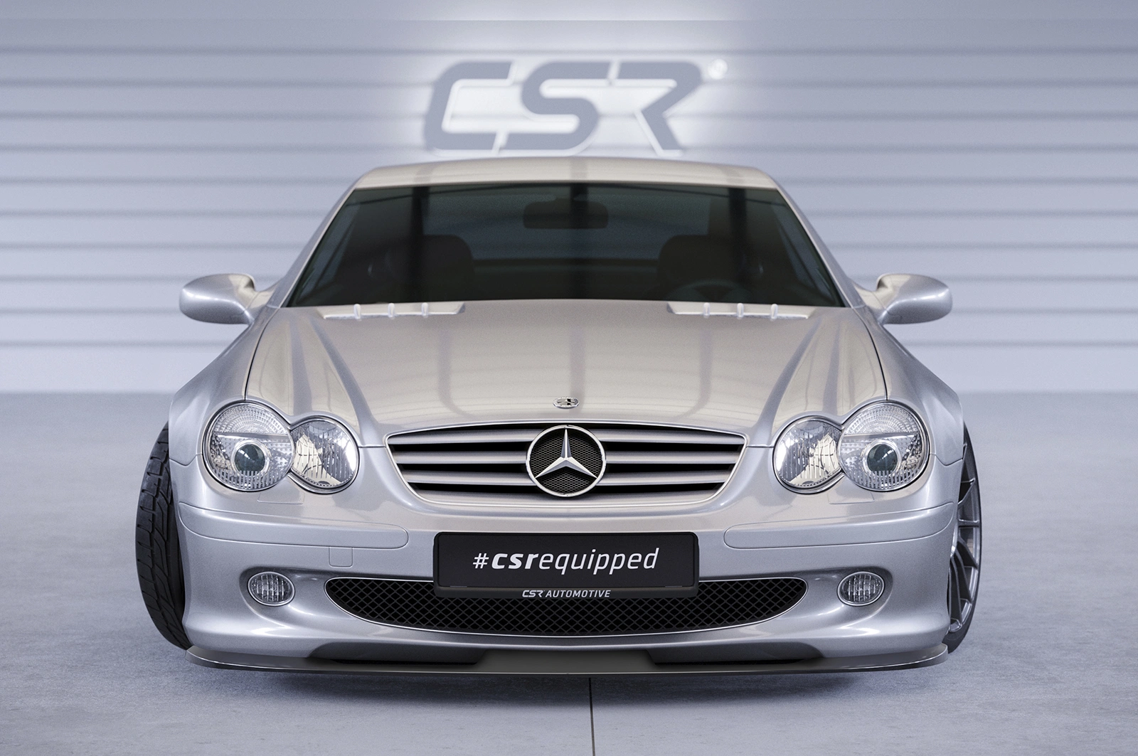 Voorspoiler Mercedes-Benz SL-Klasse R230 Glans Zwart – 2001–2005