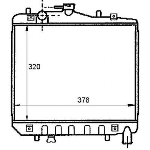 Radiator KIA PRIDE K11 93->> 320x378x32 1.1/1.3