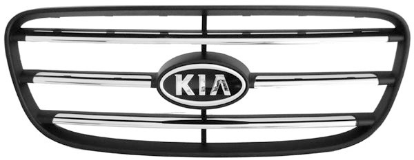 Radiator Grill PICANTO 07-11 ZWART/Chroom