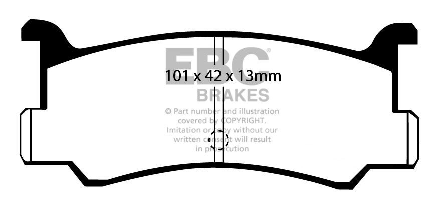EBC Brakes MAZDA MX3 1.6 91-97 Remblokken achterzijde