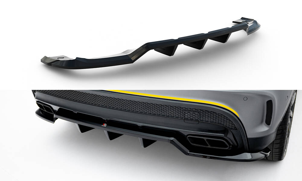 Achter Diffuser Mercedes-Benz GLA 45 AMG Off-roader X156 Maxton Glanzend zwart