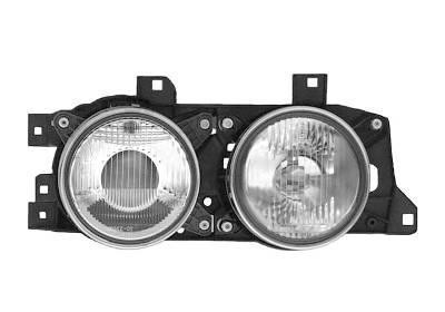 koplampen, H1+H1, rechts BMW 7 serie E32, 1987-1994