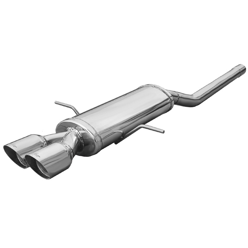New Mini Cooper S 11 / 06- Volledig RVS einddemper Ø2x80mm Racin