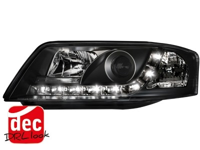 Faros Audi A6 98-02 Los ojos del Diablo Dayline negro