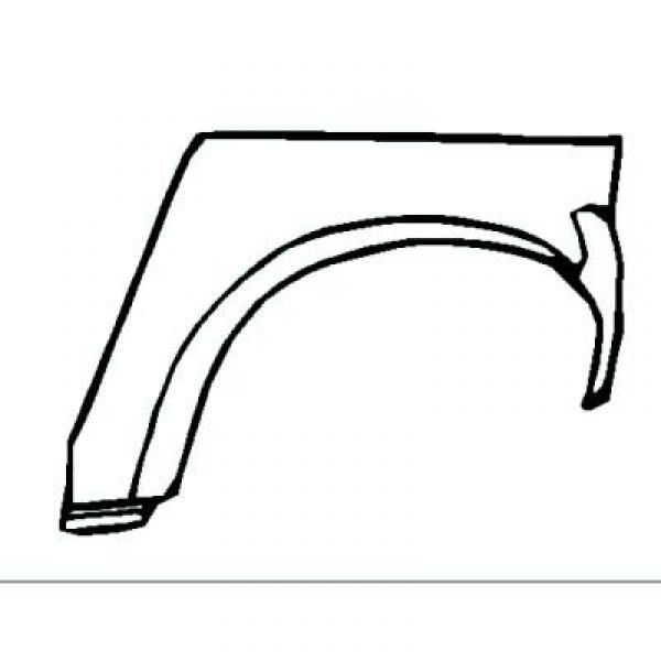 Wielschermrand rechts CORSA B 93-00 2/3 DEURS