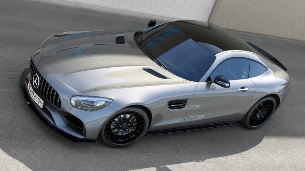 Voorspoiler Mercedes AMG GT S C190 Glans Zwart