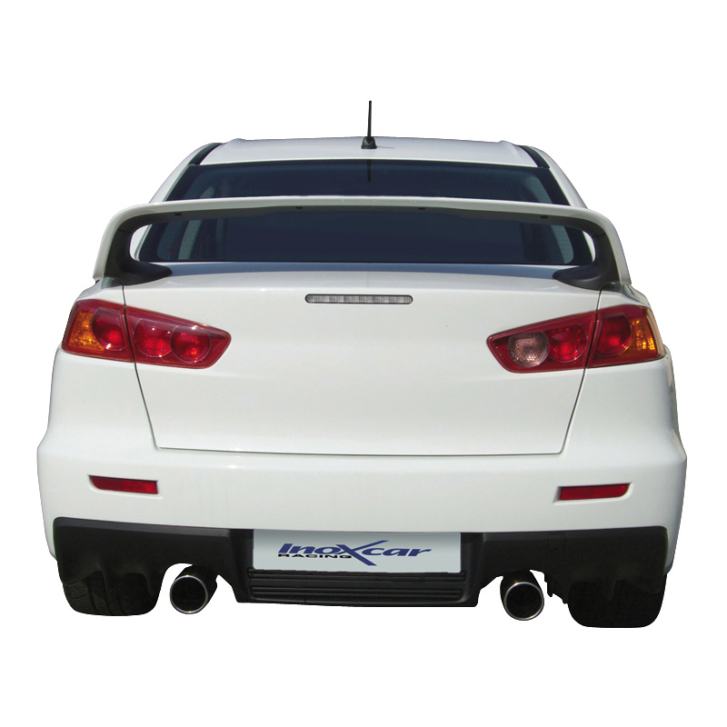 100% RVS Dubbele Sportuitlaat  Mitsubishi Lancer Evo X 2.0T (295pk) 2008- Links/Rechts 102mm