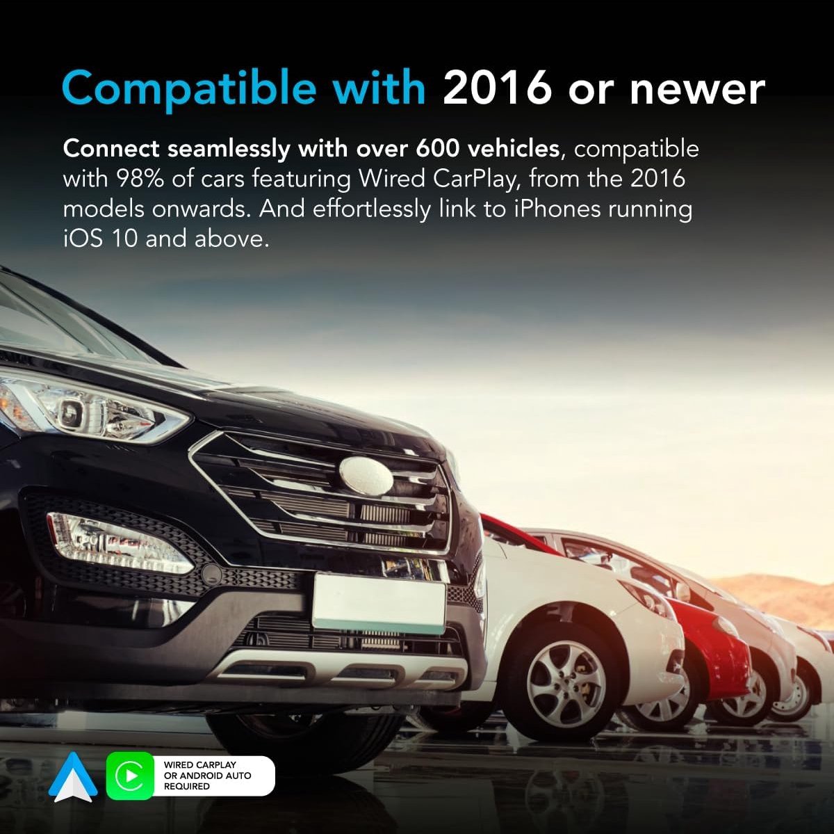 AutoSky WUA-8 - Draadloze CarPlay Adapter - Plug & Play - Compact Ontwerp
