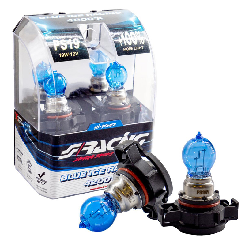Simoni Racing Halogeen Lampen 'Blue Ice Racing' H16 (PS19W) (4200K) 12V/19W, set à 2 stuks ECE-R37