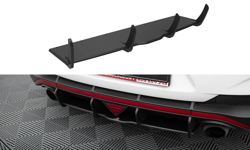 Street Pro Achter Diffuser Hyundai I30 N Fastback MK3 Maxton Glanzend zwart