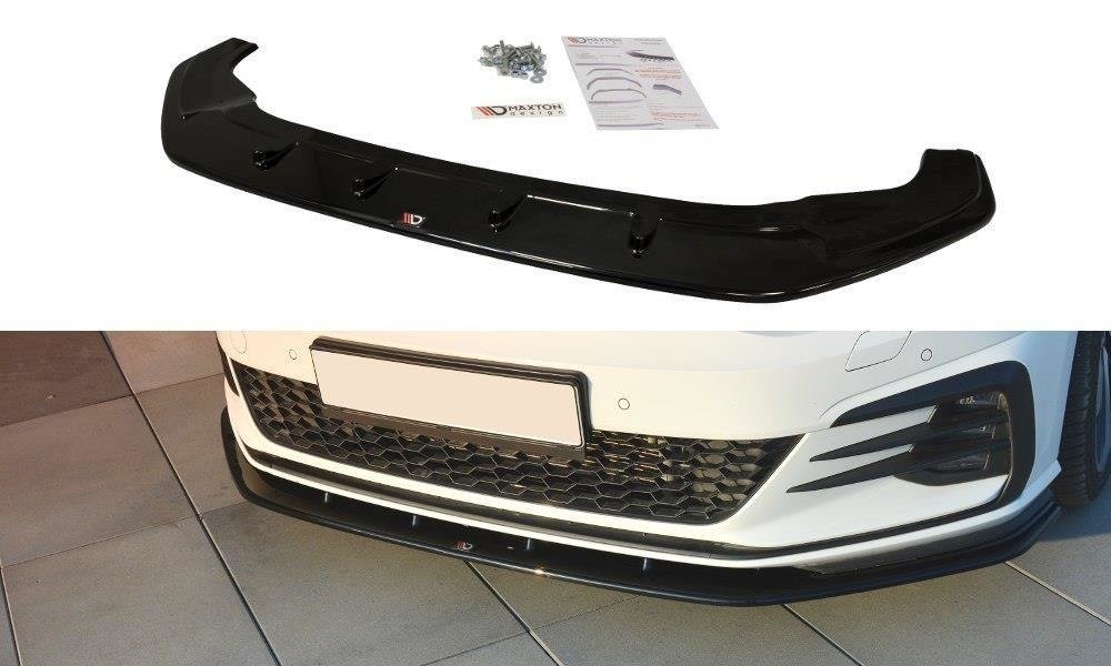 Voorspoiler VW Golf 7.5 GTI Facelift Glans Zwart