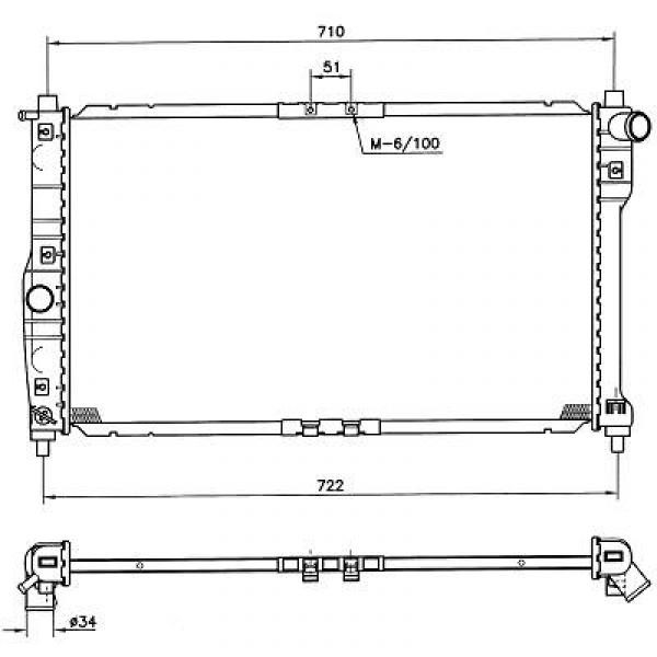 Radiator Chevrolet Nubira 97-7/99 665x381x16 1.62.0 +AC